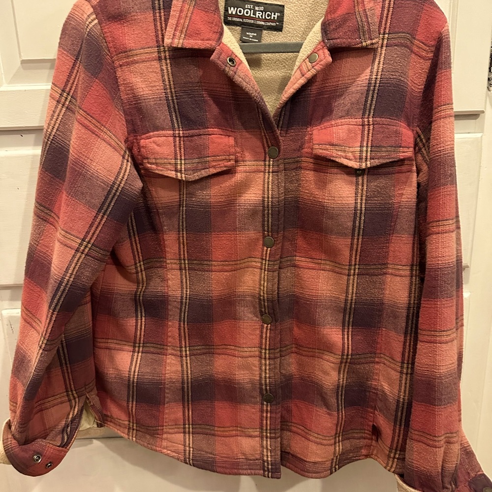 Vintage pink plaid Woolrich jacket medium